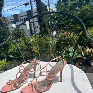 Elegant Pink Strappy Heels